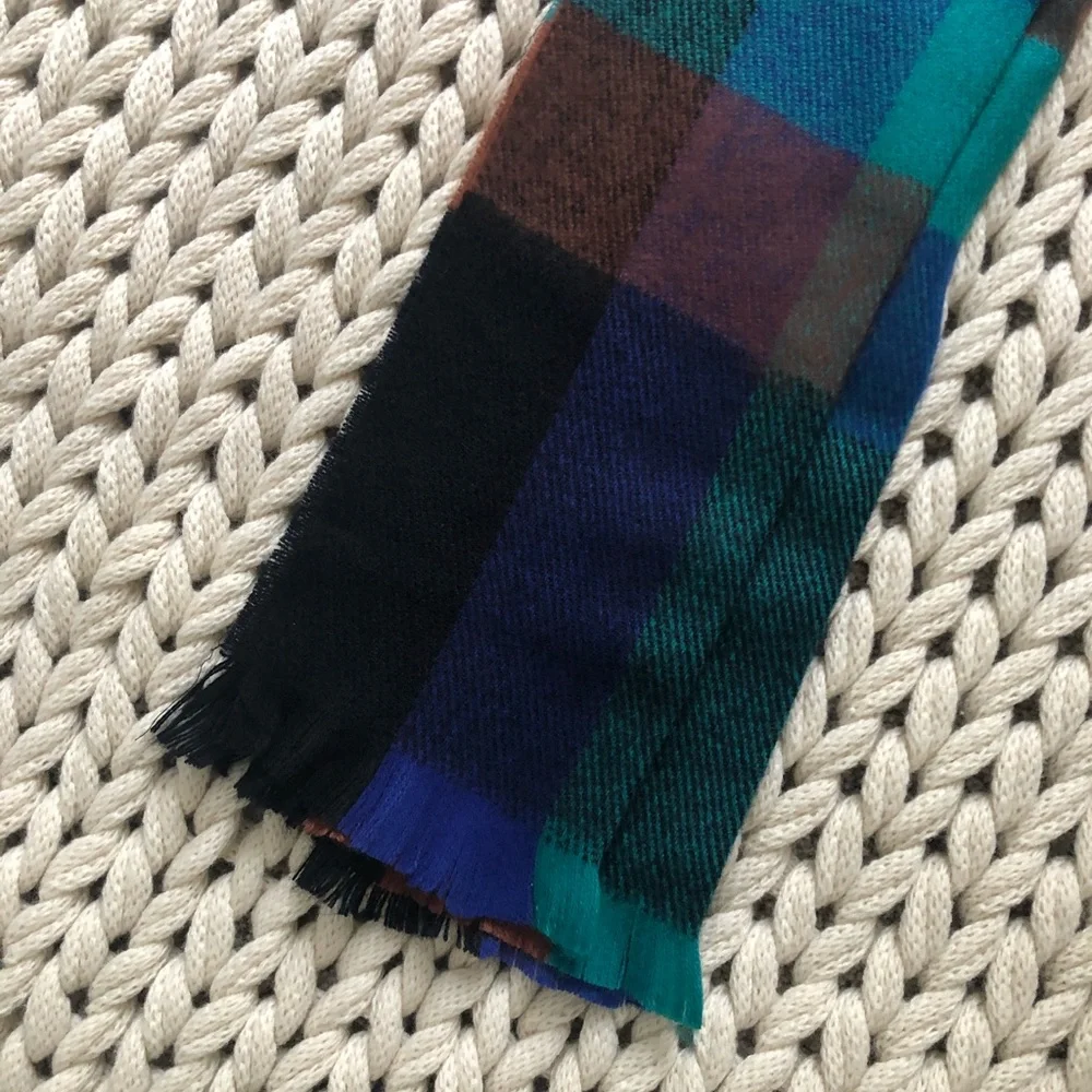 Color block men’s winter scarf